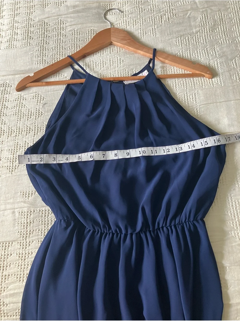 LUSH Navy Blue Fit and Flare Light Weight Tank Dress Size S